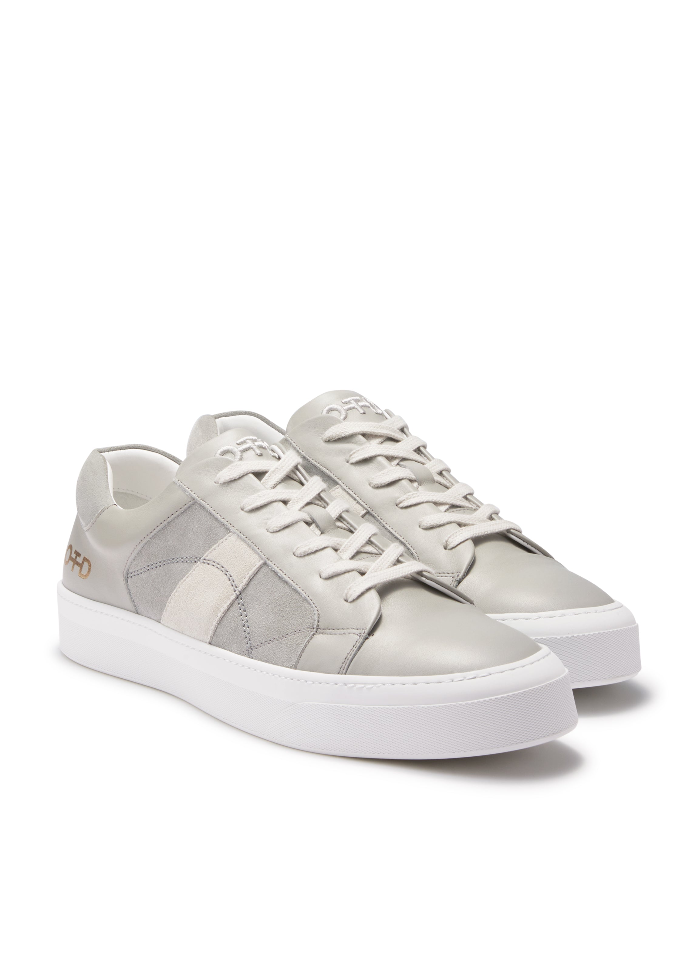 Leather Low-Top Sneaker (Grey)