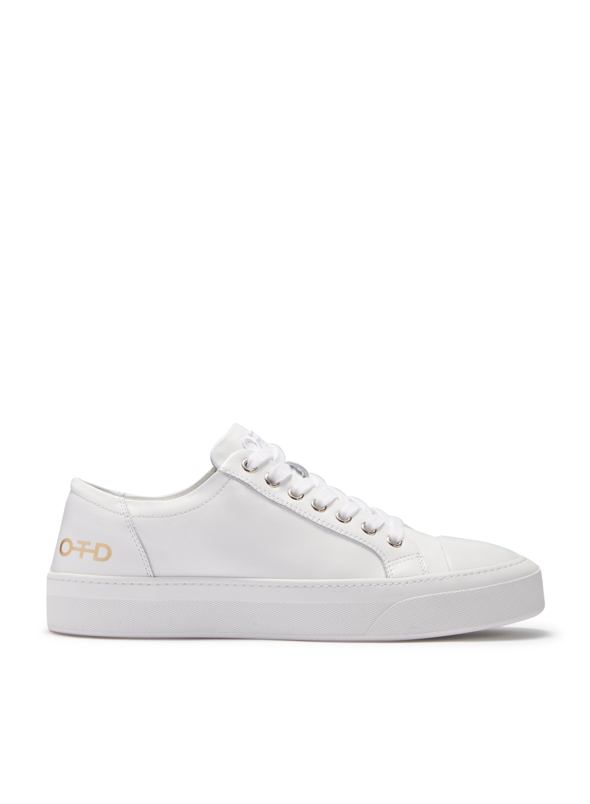 Leather Low-Top Sneaker (White)
